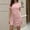 Pink, variant on Women's Short Sleeve Ruched Casual Summer Dress Bodycon Midi Dress Side Draw-String Dress Crew Neck Dresses