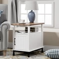 thumbnail image 5 of Wampat Adjustable Shelves Television Stand with 3 Drawers, Mdf board, White/Oak (Set of 3), 5 of 12