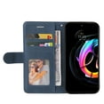 thumbnail image 5 of Compatible Motorola Edge 20 Lite Case, Leather Wallet Case Stand View Magnetic Clasp Book Flip Folio Phone Cover - Blue, 5 of 5