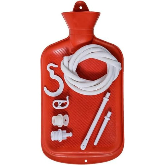 Rubber Enema Bag Kit for Colon Cleanse for Women Anal Douche Bag Enema Cleaner Hot Water Bottle (2 Quart)
