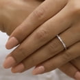 thumbnail image 6 of VINSON Baguette & Round Brilliant Shape Moissanite Half Eternity Wedding Band For Women, 6 of 8