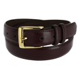 thumbnail image 1 of CTM®  Leather Gold Buckle Belt (Men's), 1 of 2