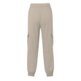 thumbnail image 6 of FUNUONY Womens Wide Leg Sweatpants High Waisted Baggy Pants Drawstring Athletic Joggers Solid Color Pocket Work Pants Long Pants and Casual Pants for Women's Daily Use Khaki M, 6 of 6
