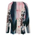 thumbnail image 5 of Terrifier Womens T Shirts V Neck Long Sleeve Tops Causal Loose Summer T-Shirts XL, 5 of 7