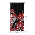 thumbnail image 5 of Red Mushroom Line Black Pattern Shower Curtain 36"x72" ,Bathroom Decorative Shower Curtains Set with 12 Hooks,Modern Waterproof Washable Shower Curtain, 5 of 6