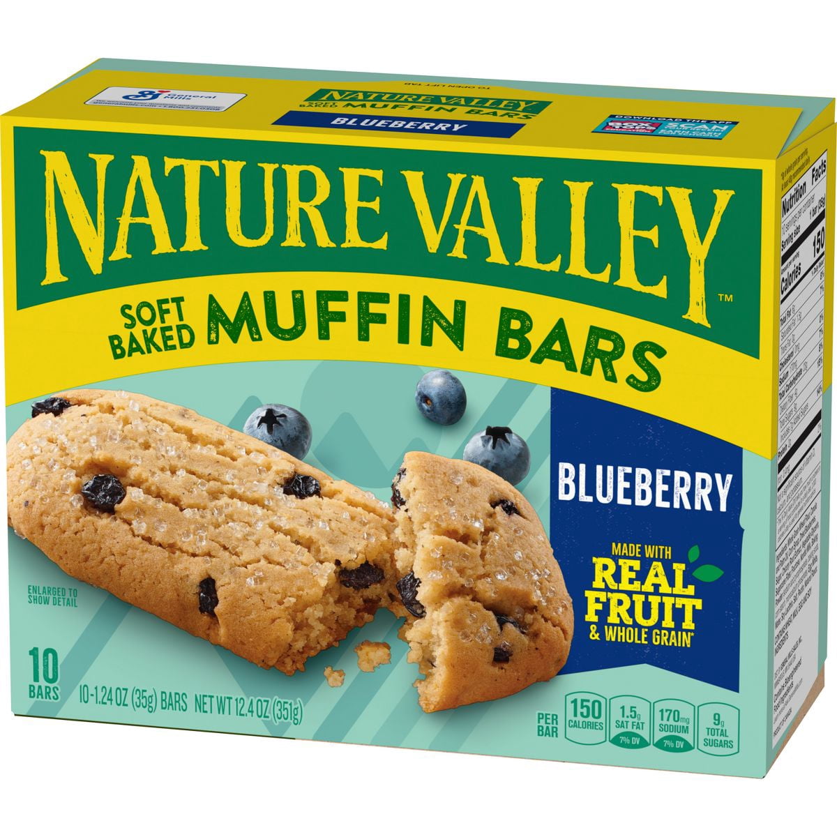 2X - Nature Valley Soft Baked Blueberry Muffin Bars - 10ct/12.4oz