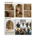thumbnail image 6 of TACVASEN Men's Winter Bomber Jacket Fleece Lined Thick Cargo Coat Sherpa Trucker Military Jacket Field Stand Collar Zipper Outwear Jacket with Multi Pockets for Casual Work, 6 of 6