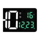 thumbnail image 3 of Reloj de pared digital de pantalla grande, con fecha, temperatura, semana, reloj colgante USB Verde, 3 of 9