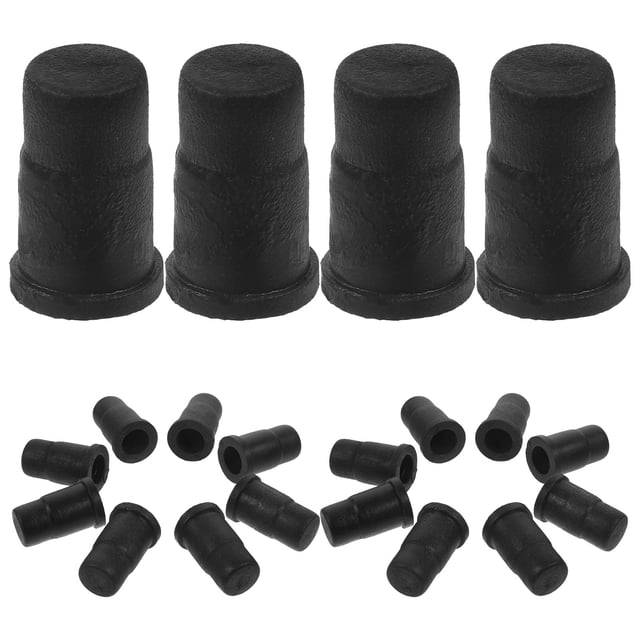 CIMAXIC 20Ud Soportes Para Patas De Sillas En ABS Negro Con Para Fijación En Madera