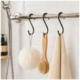 thumbnail image 5 of SUSWIM 40 Pack 3.9 Inches Extra Large S Shape Hooks Heavy-Duty Metal Hanging Hooks Apply Kitchenware Bathroom Utensils Plants Towels Gardening Multiple uses Tools(Black), 5 of 6