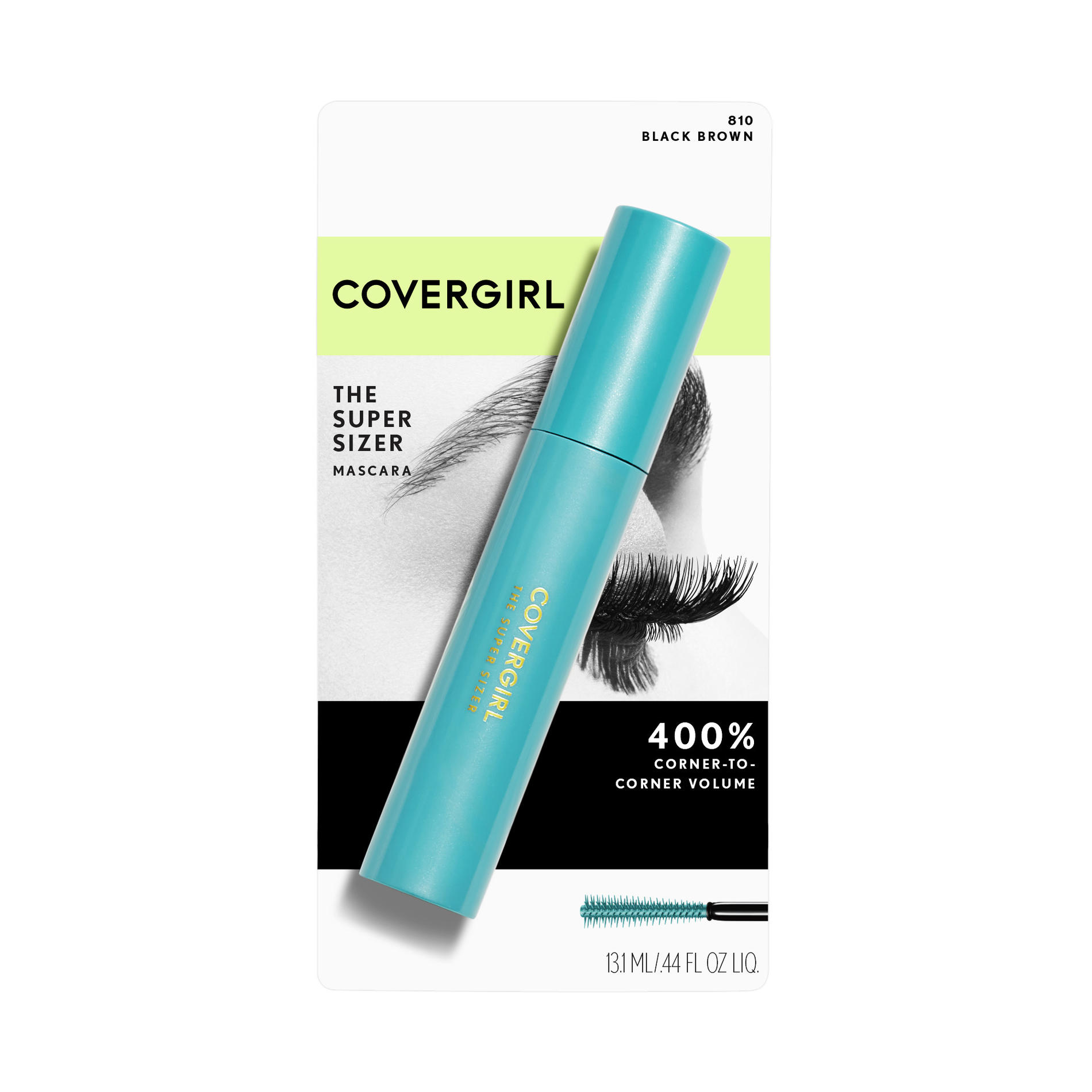 COVERGIRL Super Sizer Mascara, 810 Black Brown, 0.4 oz, Volume and Length Mascara, Fiber Length Formula, Fanned Lashes That Last All Day, Waterproof & Non-Waterproof Formulas - image 3 of 4