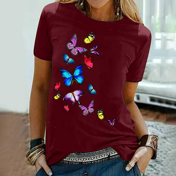 Amazon Blusas Casuales Bonitas Camiseta De Mujer, Camisetas