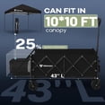 thumbnail image 4 of Carrito Utilitario Plegable HIKEMOON 43" Resistente 16 kg, 4 of 9