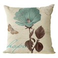 thumbnail image 3 of Paquete de 4 fundas de almohada decorativas de lino con diseño floral de 18 x 18, 3 of 5