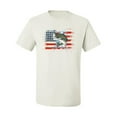 thumbnail image 2 of Wild Bobby, American Flag Jumping Largemouth Bass Fish, Fishing, Men's Graphic Tees, White, 5XL, 2 of 3