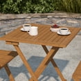 thumbnail image 4 of Merrick Lane 24 Inch Square Solid Acacia Wood Portable Folding Patio Bistro Table for Indoor/Outdoor Use in Natural Finish, 4 of 11