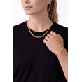 thumbnail image 6 of Real Italian 1/200 14k Yellow Gold Overlay Cuban Chain Necklace and Bracelet Set Cadena y Pulsera Cubanas 4mm 7 inch 20 inch and 22 inch For Men and Women Crafted In Italy, 6 of 6