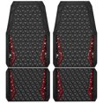 thumbnail image 1 of Juego completo de alfombrillas CAR PASS Diamond Rubber, color negro y rojo, 1 of 9
