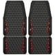 thumbnail image 1 of Juego completo de alfombrillas CAR PASS Diamond Rubber, color negro y rojo, 1 of 9