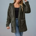 thumbnail image 6 of USSUMA Winter Jackets for Women Casual Long Sleeve Fuzzy Fleece Jackets Warm Loose Zip Up Hooded Coats with Pockets up to 45% Off, 6 of 7