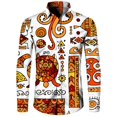thumbnail image 3 of Camisa con botones para hombre nueva, camisas de manga larga con estampado africano Dashiki, ropa tradicional para parejas, ropa de calle de estilo étnico de hip hop, 3 of 5