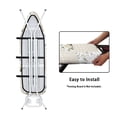 thumbnail image 4 of HELLHERO Patchwork Floral Pattern Ironing Board Covers 3 Fasteners Washable Ironing Board Dustproof Cover Lightweight & Breathable Breathable, 4 of 5
