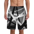 thumbnail image 1 of Shorts de Plage Imprimés Été Bleu et Blanc Hawaii Short de Course Confortable Personnalisé DIY, 1 of 5