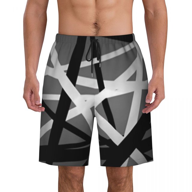 Shorts de Plage Imprimés Été Bleu et Blanc Hawaii Short de Course Confortable Personnalisé DIY