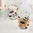 thumbnail image 5 of 4 Pack Abstract Pastel Floral Flower Qtip Holder Dispenser Clear Plastic Storage Apothecary Jars for Cotton Swabs Balls Pads Floss, 5 of 7