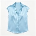 thumbnail image 4 of GigrtiJin Button Down Tank Tops for Womens Satin Collared Sleeveless Button Down Shirts Dressy Casual Loose Tank Tops for Womens, 4 of 5