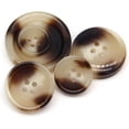 thumbnail image 2 of 10 Pcs Imitation Horn Flatback Buttons Resin Buttons for Clothing Suit Coat Decorations DIY Accessories (04 Coffee, 25mm), 2 of 8