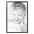 thumbnail image 2 of ArtToFrames 16" x 24" Silver with Stained Grey Picture Frame, 16x24 inch Silver Wood Poster Frame (WOM-4767), 1 Pack, 2 of 7