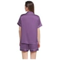 thumbnail image 7 of Cooling Pajamas Shorts Set Lightweight Button Down Women Summer Ultra Soft Stretchy Silk Sleepwear, 7 of 7