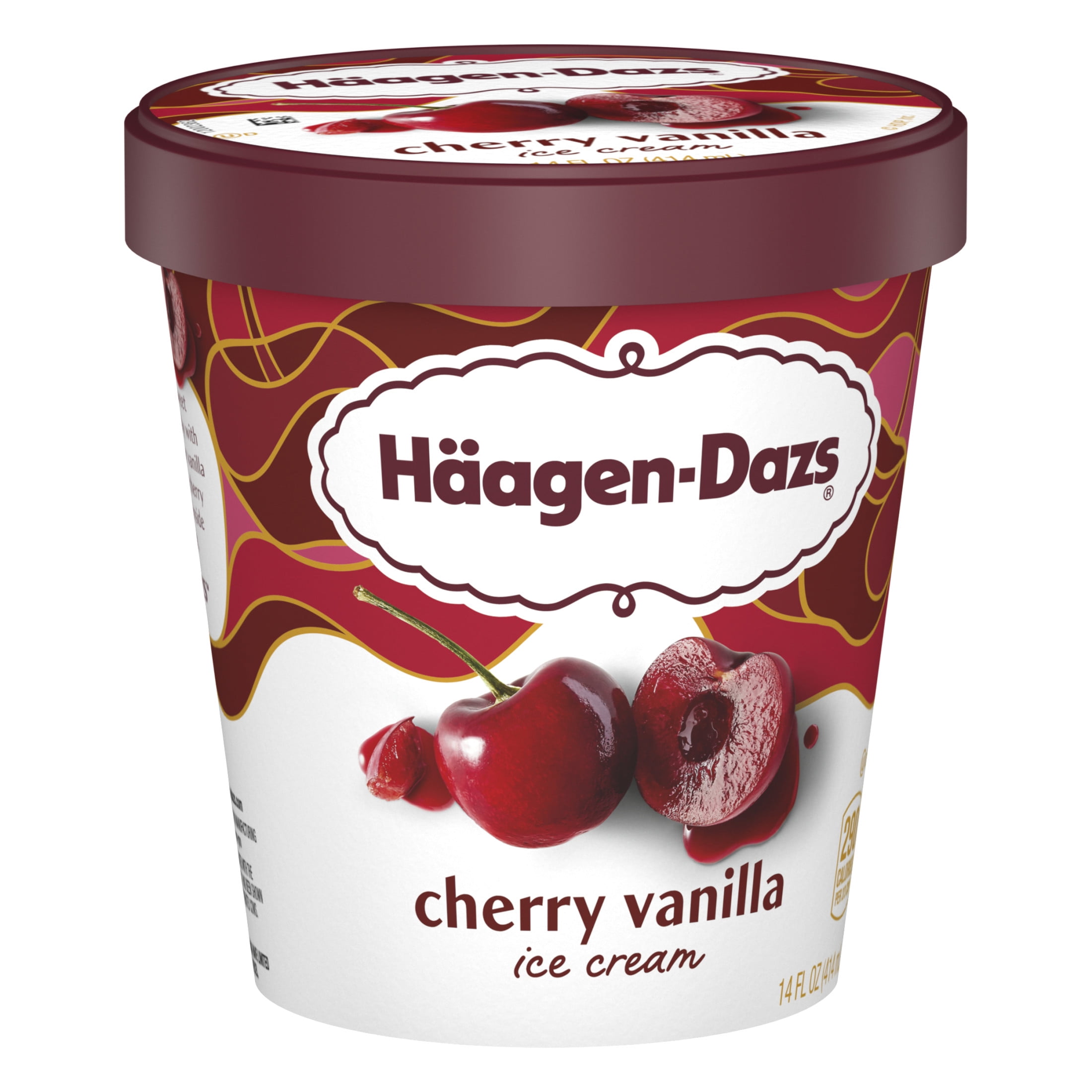 Haagen Dazs Cherry Vanilla Ice Cream, Gluten Free, Kosher, 14 oz