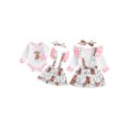thumbnail image 2 of Michellecmm  Baby Girls Fall Outfit Cow Print Romper and Suspender Skirt Headband, 2 of 9
