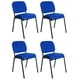 thumbnail image 1 of Offiho Set de 4 Sillas para Oficina, Sala de Espera, Consultorio, Tapizado en Tela Color Azul, 1 of 7