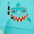 thumbnail image 2 of HILEELANG Little Boy Summer Short Sleeve Tees Blue Crocodile Shirts Cotton Casual Graphic Crewneck Raglan sleeves T Shirts 3PC 5T, 2 of 5
