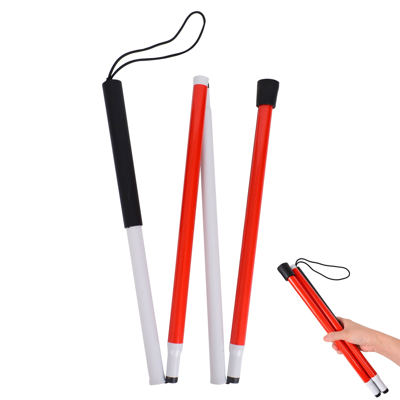 Baitaihem Unisex Folding Blind Mobility Cane for Vision Impaired and