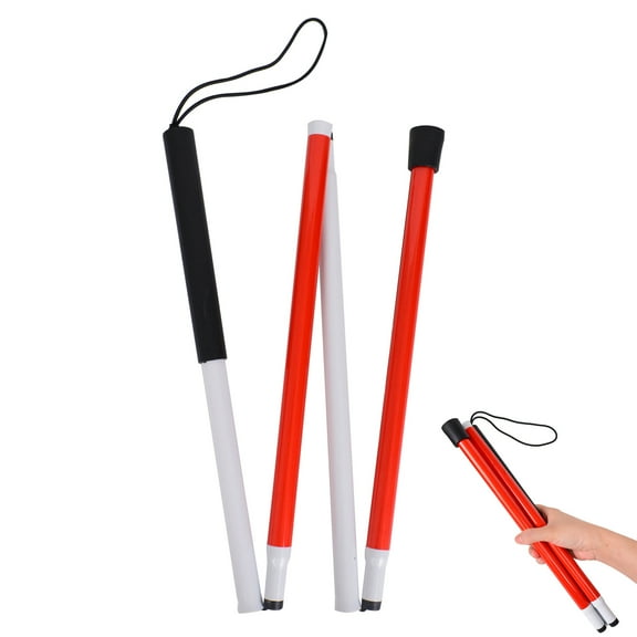 Baitaihem Unisex Folding Blind Mobility Cane for Vision Impaired and Blind People