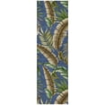 thumbnail image 2 of Addison Rugs Dream Shag Premium Machine Washable Transitional Leaves Blue Runner Rug, 2'3" x 7'6", 2 of 8