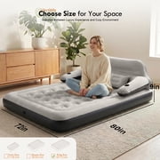 Honeydrill King Size 9 Air Mattress with Headboard, Air Couch Sofa Bed