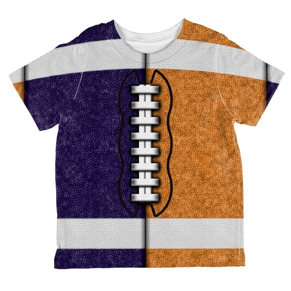Fantasy Football Team Navy and Orange All Over Toddler T Shirt Multi 2T