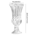 thumbnail image 6 of Elegant Clear Glass Vase, 5.9 x 11.6 in, Textured Crystal Fluted Design Decorative Tabletop Vase for Centerpieces, Weddings, Home Decor, 6 of 7