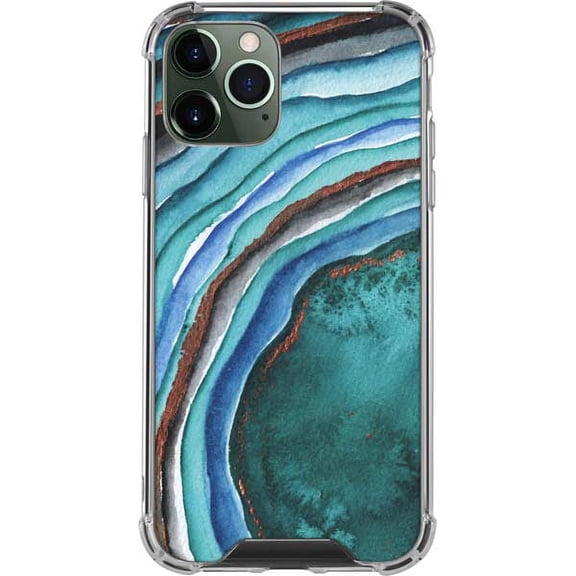 Skinit Geode Turquoise Watercolor Geode iPhone 12 Pro Clear Case