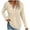 Beige, variant on GigrtiJin Women's Fall Pullover Tops Long Sleeves Button up Casual Shirts Solid Color Loose Comfy Fashion Blouse