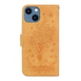 thumbnail image 3 of TECH CIRCLE iPhone 14 Wallet Case,Embossed Premium PU Leather Magnetic Handbag Pocket Card Slots with Wrist Strap Flip Kickstand Shockproof Case for iPhone 14 5G 6.1 inch 2022,Yellow, 3 of 8