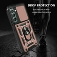 thumbnail image 6 of SOATUTO For Samsung S22 Phone Case Military Grade Drop Rugged Cover With Camera Slide Anti-Scratch Protective 360° Rotate Kickstand Sturdy Shockproof Case For Samsung Galaxy S22 6.1 inch - Rose Gold, 6 of 6