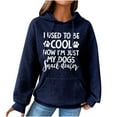 thumbnail image 2 of QUINDOS Womens Hoodies Letter Women's Fashion Hoodies Casual Long Sleeve Graphic Crew Neck Pullover Tops, 2 of 3