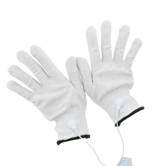 Pair of Conductive Massage Gloves Socks Massager TENS Units With Adapter Lead wire