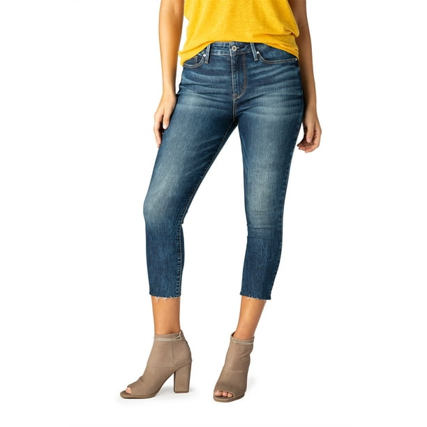 zuurstof verlies uzelf ruimte Signature by Levi Strauss & Co. Women's High Rise Ankle Skinny Cut off Jeans  - Walmart.com